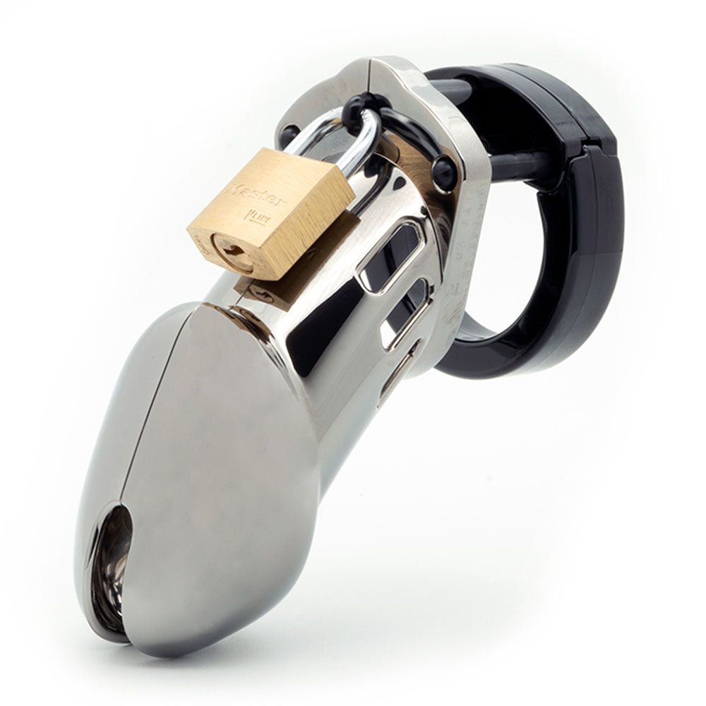 CB-6000 Chastity Cock Cage Kit - Chrome 3.25 Inch Cock Cage Kit
